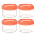 thumbnail image 1 of TAROFISH 35 Ml Small Food Container with Lid, 4-Piece Set, 1 Cup Capacity Reusable Food Container with Screw Cap, Suitable for Preparing Small Portions of Food., Orange, 1 of 13