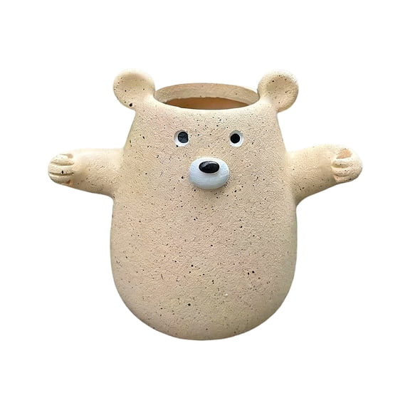 TAROFISH A Fun Bear-Shaped Desktop Vase for the Home, Ideal for Display on a Balcony, In the Garden or on a Table