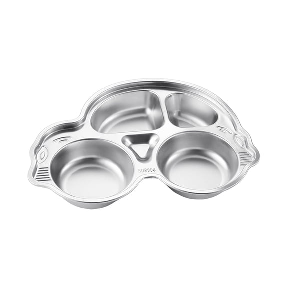 TAROFISH Animal Shape Kids Mesh Dinner Plate, Reusable Dinner Plate Made of Metal, Non-toxic Tableware for Toddlers and Children for Home Use.,Silver,29.2X22.5cm ,Beatles