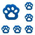 TAROFISH Blue Cat-Paw-Shaped Lint Remover for Laundry, A 6-Piece Reusable Pet Hair Removal Set for Cats and Dogs That Removes Pet Hair, Fluff and Dander from Clothes and Washing Machines.
