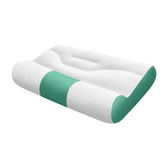TAROFISH Cervical Neck Pillow for Pain Relief, Contour Memory Foam Pillows for Sleeping, Ergonomic Pillow Orthopedic Cooling Pillow Bed Pillow Neck Support for Side Back Stomach Sleepers,Green(2Pc)