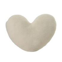 TAROFISH Heart Shaped Decorative Pillow, Super Soft Oversized Fluffy Throw Pillow Pillow, Women Girls Living Room Decoration,Beige,45x35cm