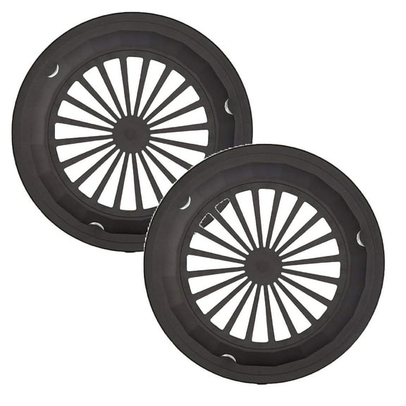 TAROFISH Home Barbecue Plate Party Plate Colourful Special Plastic Dinner Plate,Black,2PC