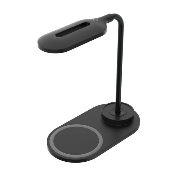 TAROFISH LED Desk Lamp with Wireless Charger, Flexible Bedside Table Lamp with 3 Lighting Modes, Eye Caring Reading Light for Home Office, Touch Control, USB C Charging Port,16X9x26.8CM