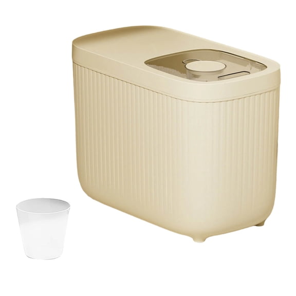 TAROFISH Large-Capacity Rice Bin, Large Food Storage Jar, Dry Goods Storage Jar, Large-Capacity Storage Jar with Lid and Silicone Seal, Suitable for Storing Grains, Cereals, Soya Beans and Maize