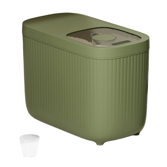 TAROFISH Large-Capacity Rice Bin, Large Food Storage Jar, Dry Goods Storage Jar, Large-Capacity Storage Jar with Lid and Silicone Seal, Suitable for Storing Grains, Cereals, Soya Beans and Maize