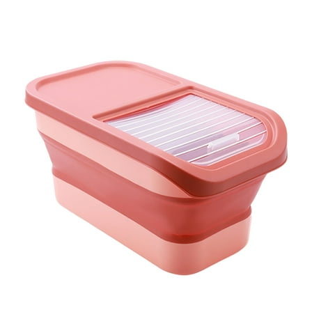 TAROFISH Pet Food Airtight Storage Container with Sliding Lid, Household Storage Container, Ideal for Storing Cat and Dog Food.,Pink