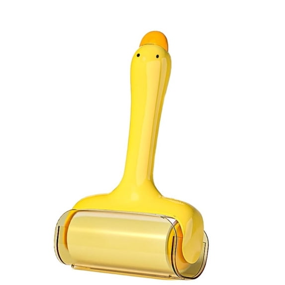 TAROFISH Reusable Lint Roller 7.9 Inch Sticky Hair Remover with Refillable Adhesive Sheets for Clothes Furniture Pet Hair Removal,1,Yellow