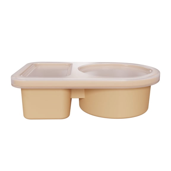TAROFISH Reusable Snack & Condiment Container with Lid: Silicone-Lined Small Double-Compartment Food Storage Container Ideal for salad dressings, commuting to work, picnics, and camping