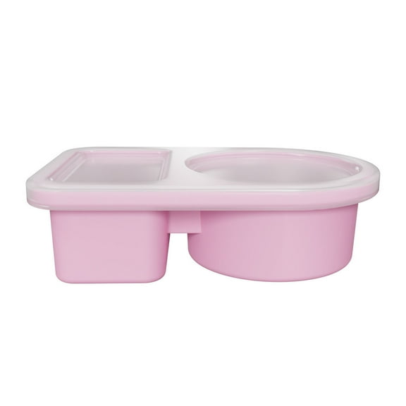 TAROFISH Reusable Snack & Condiment Container with Lid: Silicone-Lined Small Double-Compartment Food Storage Container Ideal for salad dressings, commuting to work, picnics, and camping