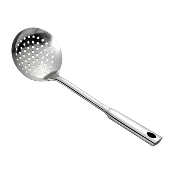 TAROFISH Stainless Steel Cooking Skimmer Spoon Metal Slotted Spoon for Straining, Ideal for Frying, Skimmer Ladle, Kitchen Utensils, Fryer Scoop