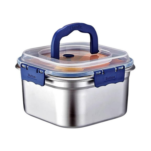 TAROFISH Stainless Steel Food Sealing Storage Crisper , With See-Through Lid, Large Capacity Household Lunch Box.