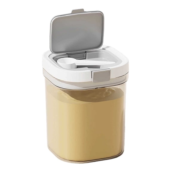 TAROFISH Sugar Container with Spoon, Formula Container, Travel Dispenser, Coffee and Dry Food Storage Containers,Stackable, Easy-Clean, for Coffee, Flour, Sugar,44ozï¼1300mlï¼