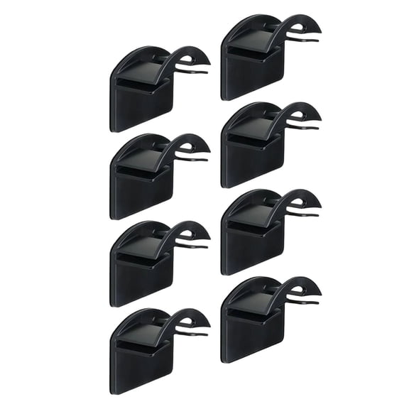 TAROFISH Wall Hooks,8Pcs Coat Hooks Hardware Towel Hooks for Hanging Coats Double No Rust Black Robe Hooks Wall Mounted with Screws for Key, Towel, Bags, Cup, Hat