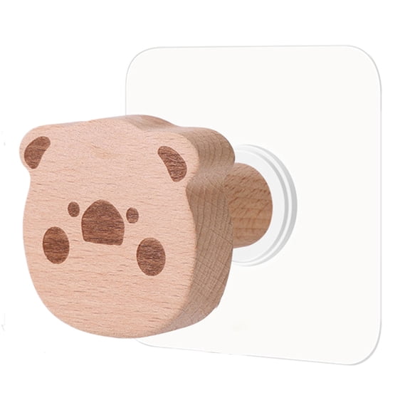 TAROFISH Wall Hooks, Wooden Wall Hooks for Home Use, Natural-Style and Colourful Animal-Themed Coat Hooks, Wooden Hooks
