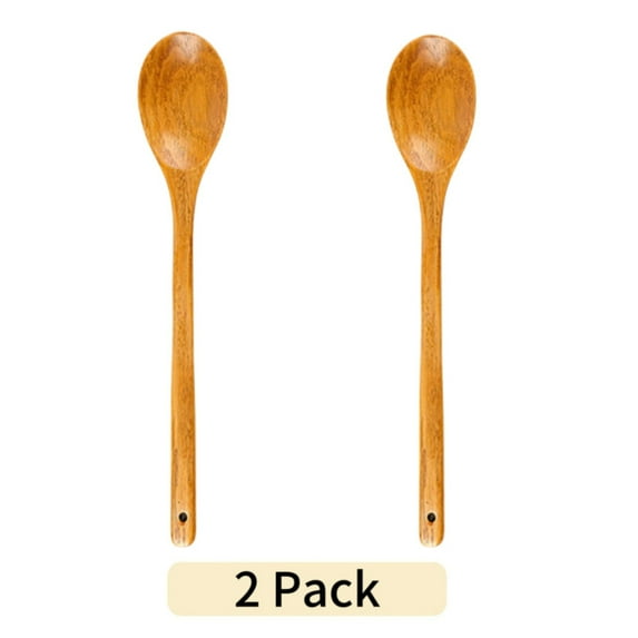 TAROFISH Wooden Mixing Spoon, 16.5 Inch Long Handled Wooden Spoons for Cooking And Stirring,2PC