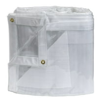 TARP SUPPLY INC Clear Tarp Heavy Duty Waterproof, Vinyl Tarps 5x7ft, Fire Retardant 20 Mil PVC Tarpaulin with Grommets - UV & Tear Resistant, Outdoor Cover for Patio, Porch, Canopy Protection