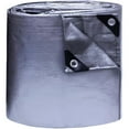 thumbnail image 1 of TARP SUPPLY Inc 18' x 24' Heavy Duty Silver Poly Tarp with Aluminum Grommets and Reinforced Corners, Waterproof, UV Resistant 10 Mil Protective Cover for Roof, Material, Equipment & Outdoor Use, 1 of 9