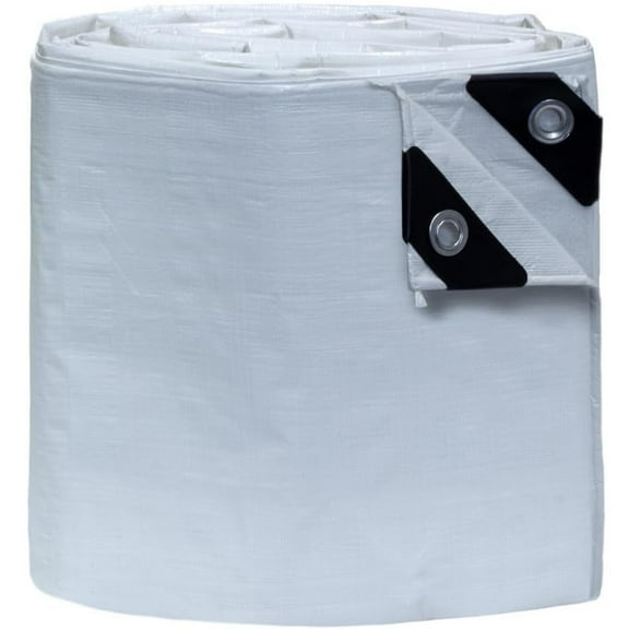 TARP SUPPLY Inc. 40' x 60' White Poly Tarp – 8 Mil Waterproof Tarpaulin with UV Protection | Aluminum Grommets & Reinforced Edges | for Party Tents, Boat Covers, RVs, Farm Use & Outdoor Shelter