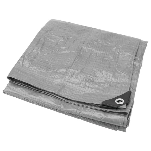 Performance Tool W7002 (6 x 8 ft.) Silver Tarp Great for Tarpaulin Canopy Tent, Boat, RV Or Pool Cover Performance Tool (HD Poly Tarp)