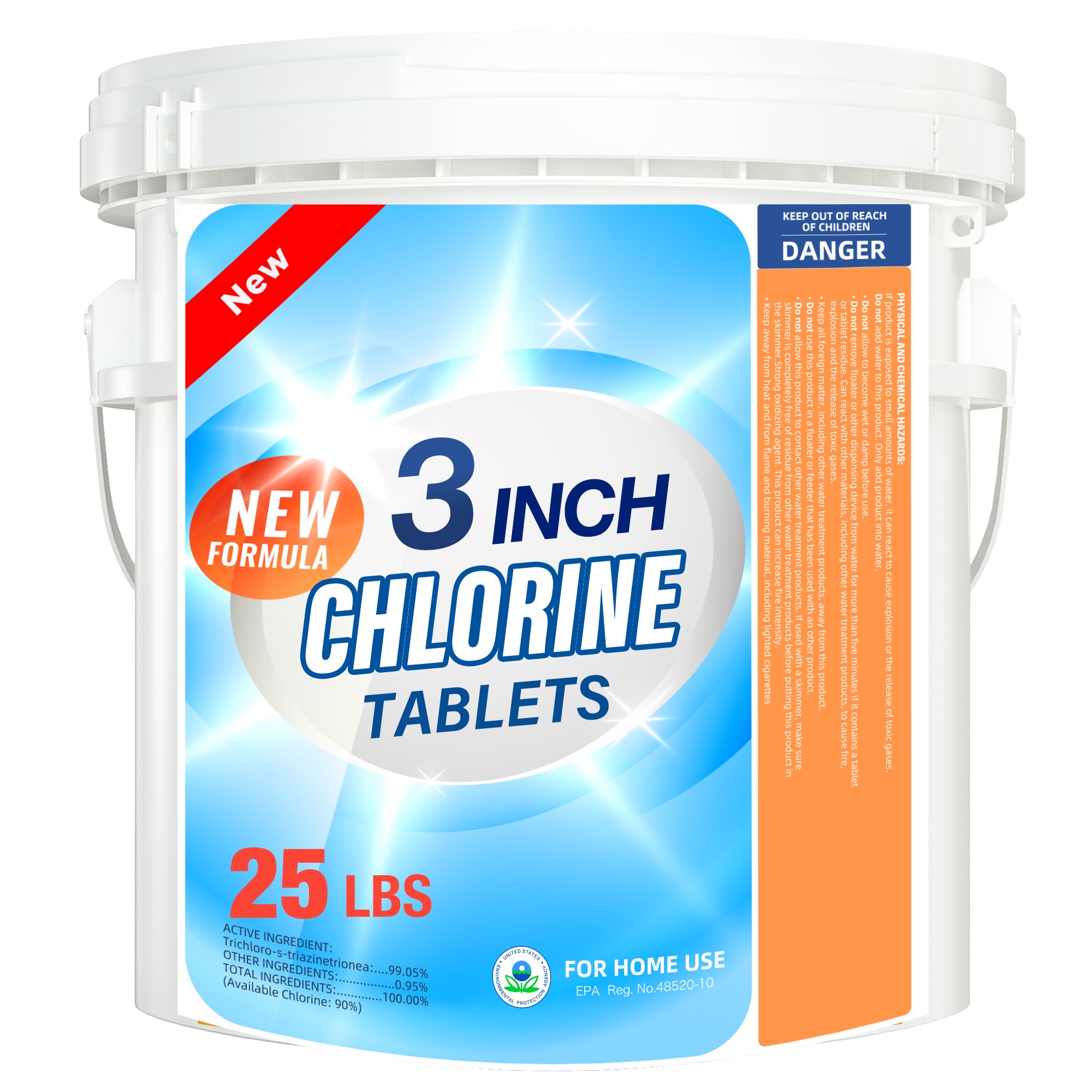 TARRY 25 lbs Chlorine Tablets 3 inch for Pool