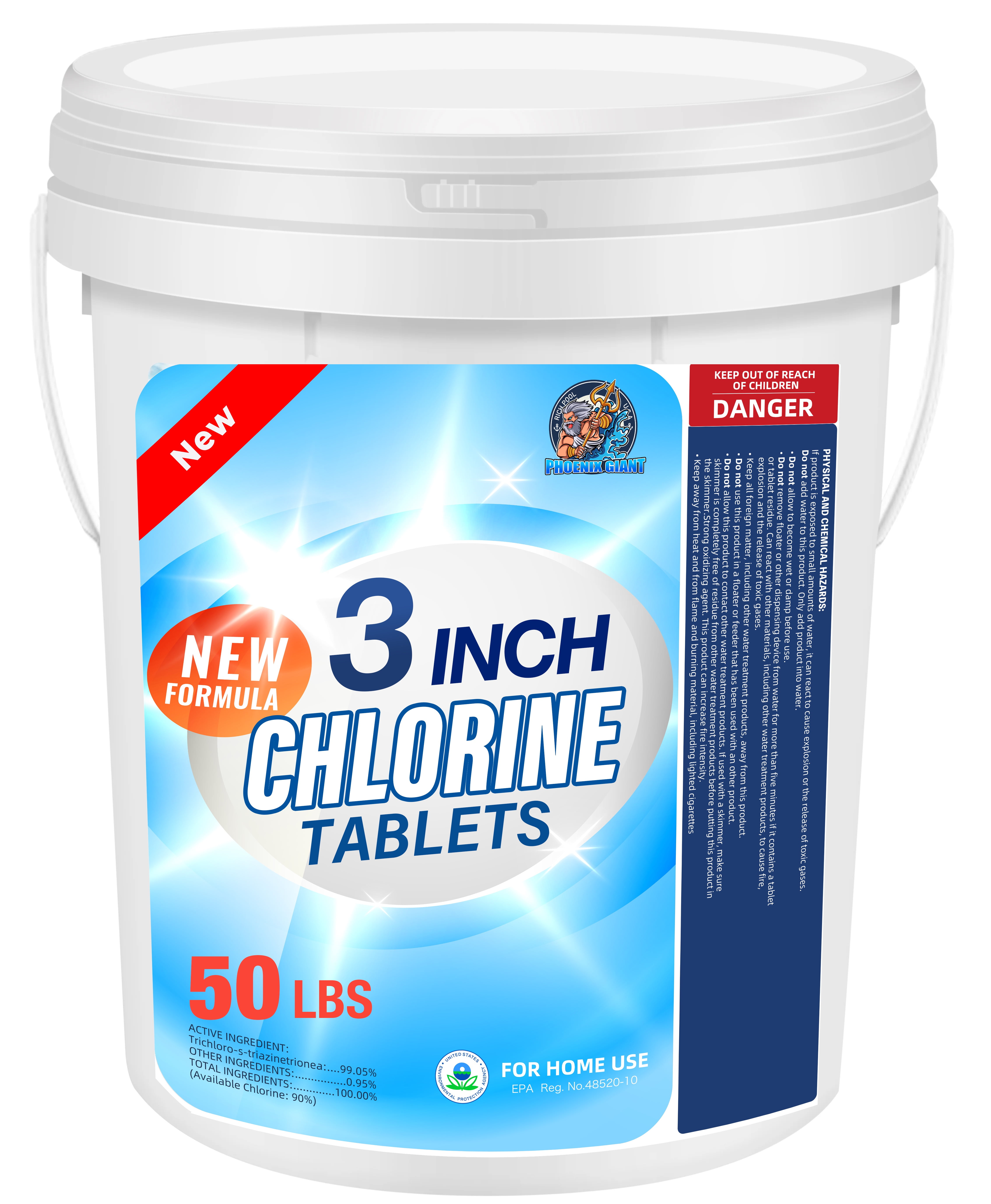 TARRY 50 lbs Tablets for Pool 3 inch Swiming Pool Chemicals,Pool