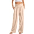 thumbnail image 1 of TARSE Women's Wide Leg Casual Loose Pants Yoga Sweatpants Crossover High Lounge Pajama Flowy Pants with Pockets, 1 of 20