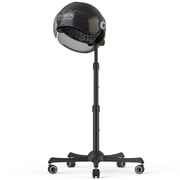 TASALON 1875W Ionic Hood Hair Dryer with Adjustable Stand, 3 Temperature Settings, Rolling Wheels, and Timer, Black