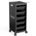 thumbnail image 1 of TASALON New Upgrade Salon Trolley Cart for Salon Station - Space Saving Salon Rolling Cart for Extra Storage – Hair Salon Beauty Cart – 5 Trays & Trolley Holders – Multipurpose Tool Cart - Tattoo Tray, 1 of 7
