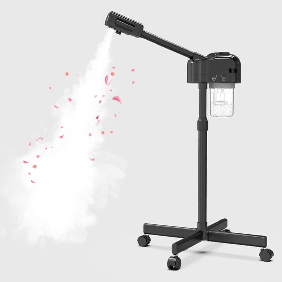 TASALON Professional Facial Steamer, Hot Mist Spray, Vaporizador Facial Steamer for Esthetician, Height Adjustable, SPA at Home, Black