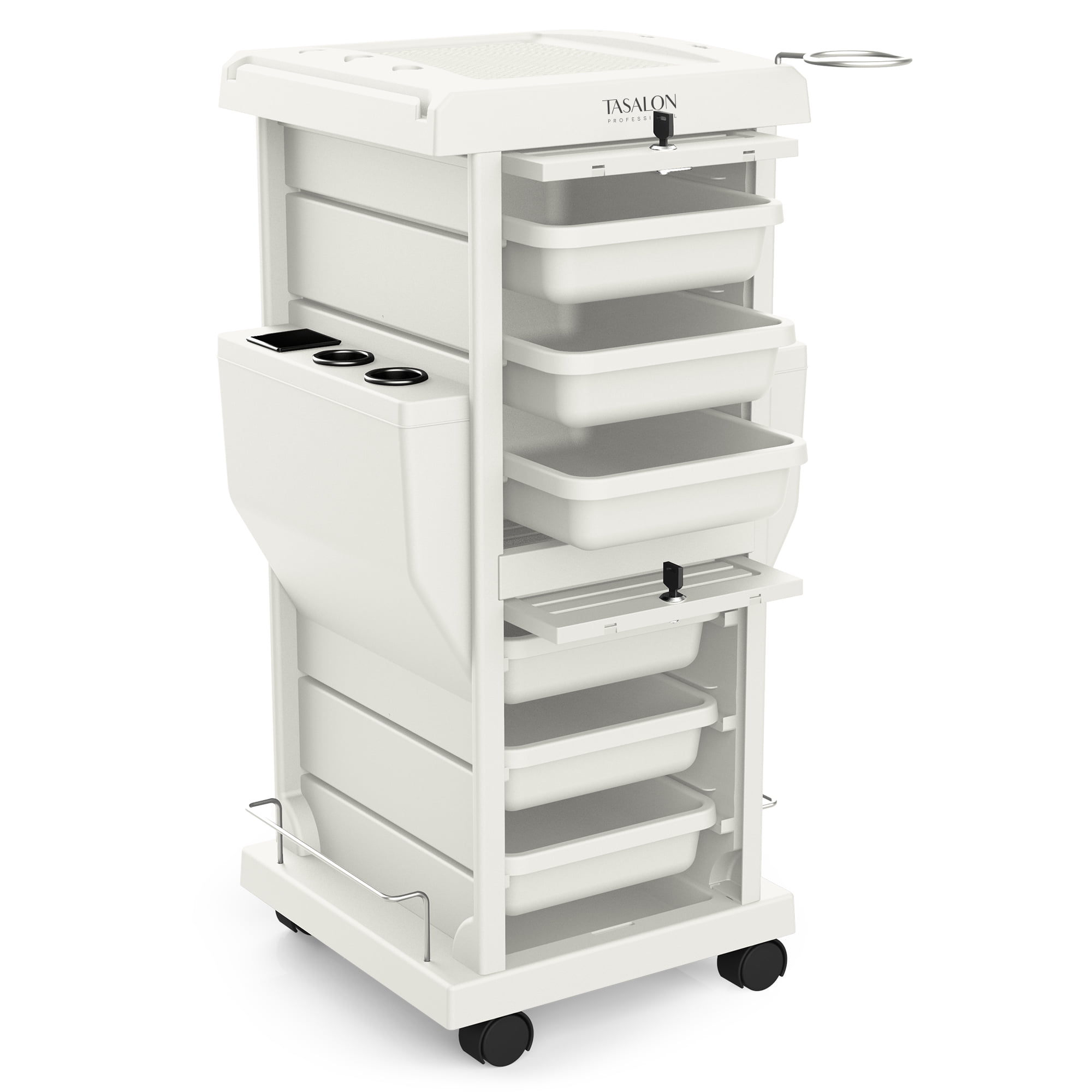 TASALON Ultimate Salon Trolley Cart with Lockable Drawers, Stylist