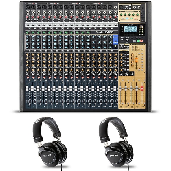 Model 2400 24-Channel Multitrack Recorder and Mixer With 2 TH-300X Headphones