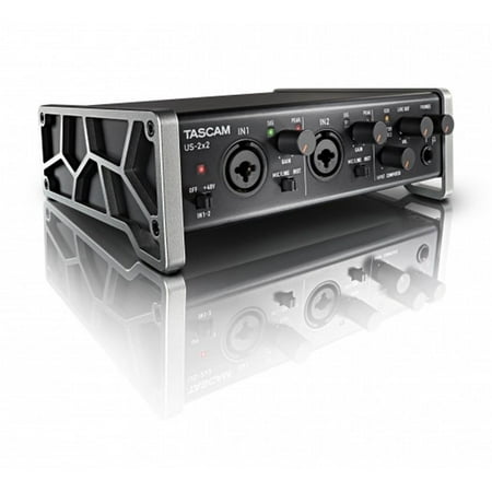 TASCAM US-2X2 2 Channel USB 2.0 Audio/MIDI Recording PC Interface w/ Software