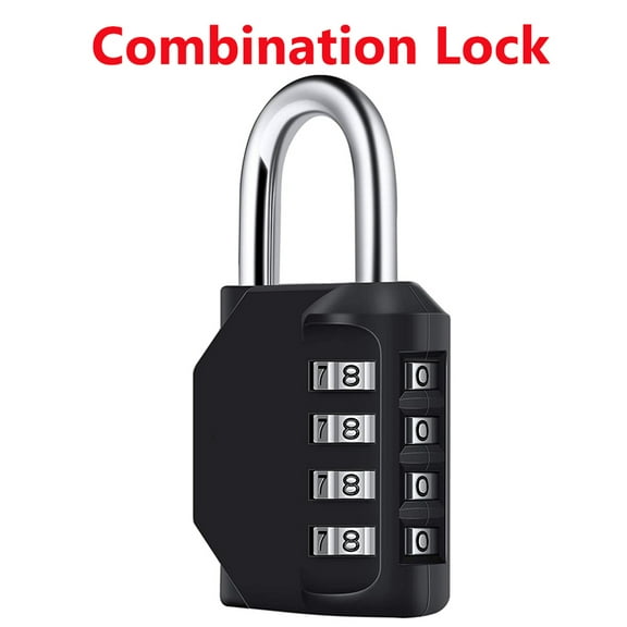 TASHHAR Combination Lock 4 Digit Security Padlock Portable Anti-Theft Password Lock For School Office Gym Locker Box
