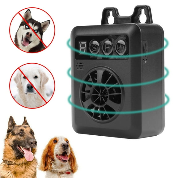 TASHHAR Dog Bark Control Device Ultrasonic Pet Anti Barking Deterrent Stop Repeller Silencer Outdoor Dog Training & Behavior Aids Black