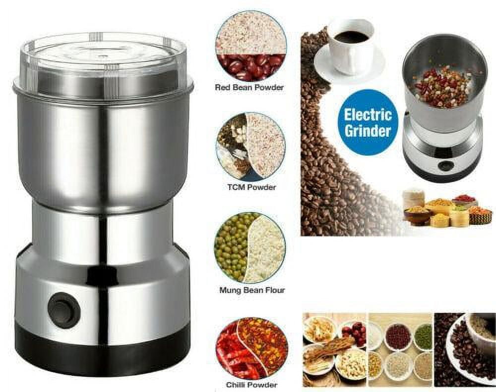 Electric Coffee Grinder,Coffee Bean Grinder with Stainless Steel Blade,  Powerful Electric Mills for Most Efficient Grinding,for  Spices,Herbs,Nuts,Grai