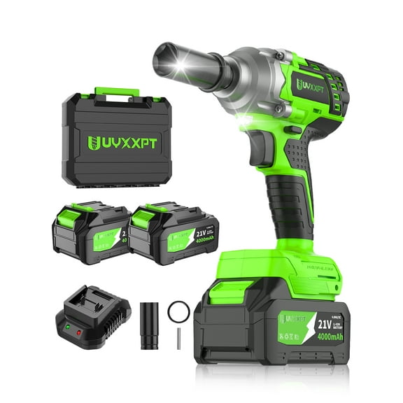 TASHHAR Electric Impact Wrench 1/2'' High Power Driver Tools Kit with 2 Lithium Battery Cordless Brushless Gun