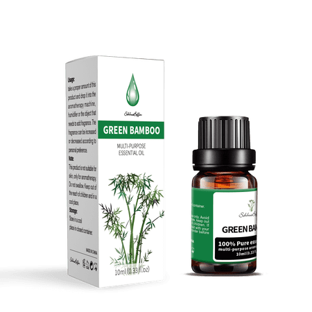 TASHHAR Essential Oils 100% Pure and Natural Fragrances Oil Therapeutic Grade Aromatherapy for Diffusers, Candle Making, Humidifiers - Green Bamboo (10mL)