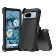 thumbnail image 1 of TASHHAR Google Pixel 8 Case with Belt Clip Holster Military Grade Heavy Duty Protection 3 in 1 Shockproof Armor Rugged Durable Detachable for Pixel 8 Phone - Black, 1 of 7