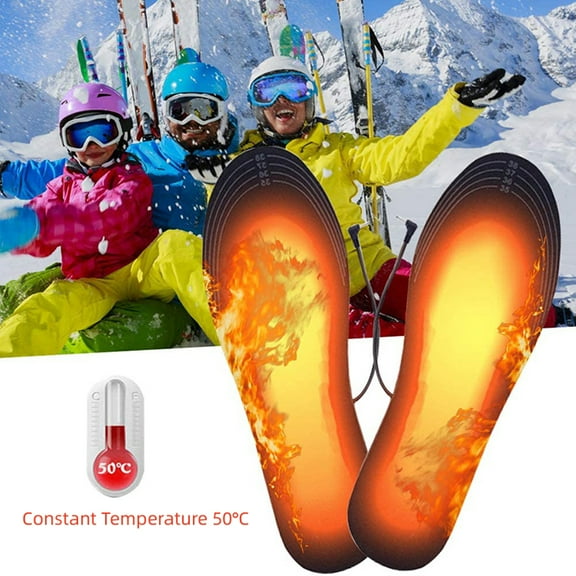 TASHHAR Heating Insole USB Rechargeable Smart Cutting Full-Foot Electric Heating Foot Warmer for Men and Women Winter Hunting, Skiing, Fishing, Hiking - Small Size