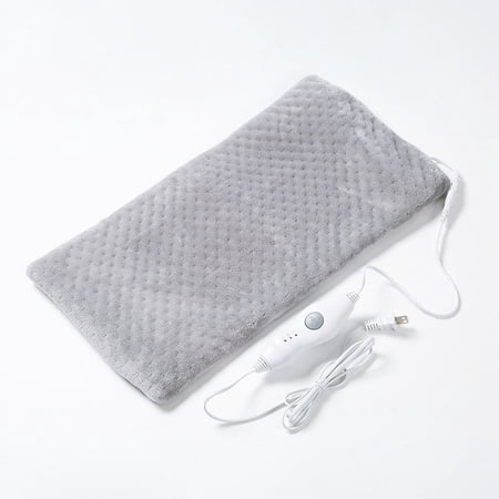 TASHHAR Heating Pad Large 12" x 24" Ultra Soft Electric Heating Pads 3 Modes Auto Off For Back Pain, Neck & Shoulders Gray