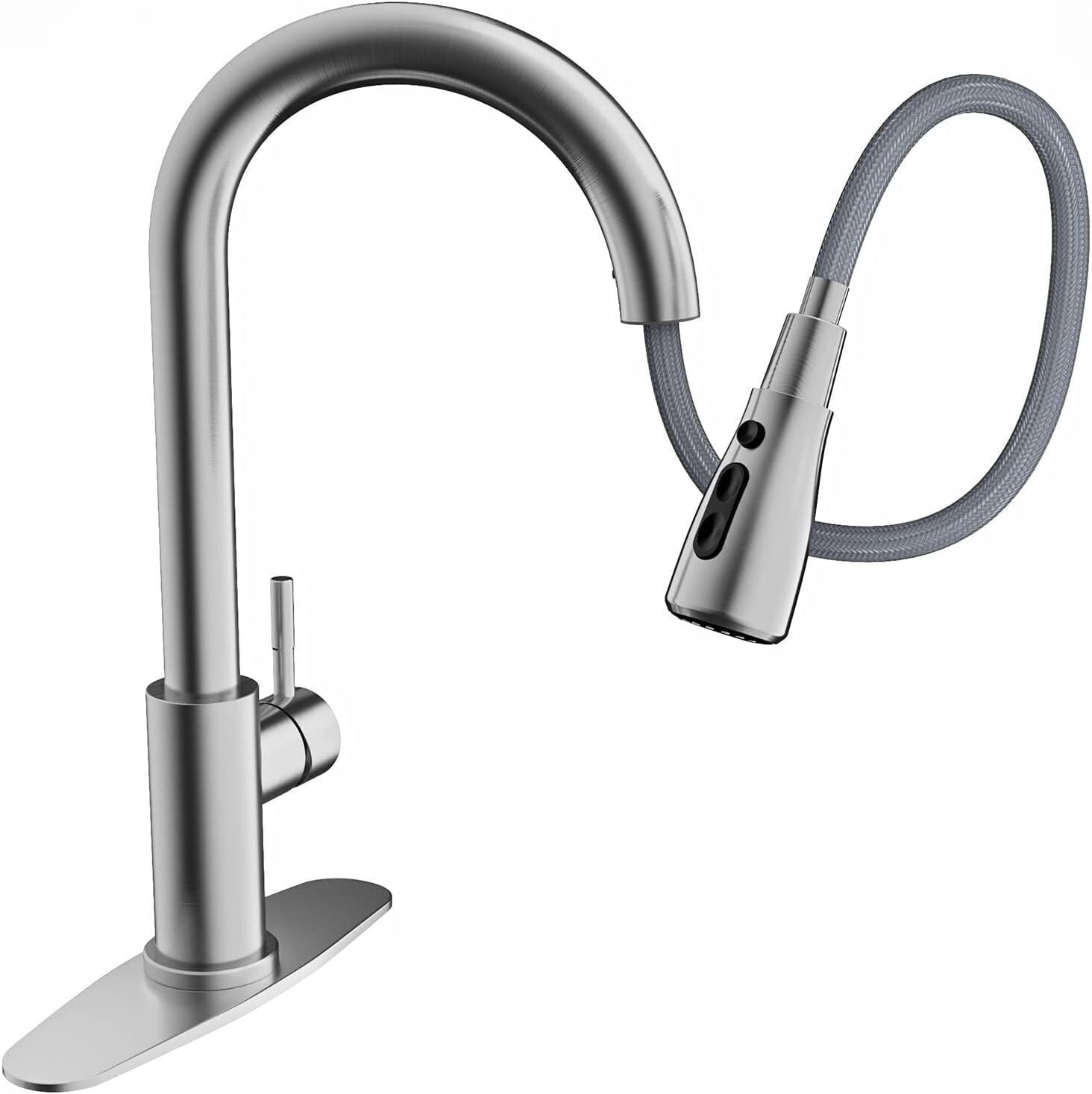 Stainless Steel Single Handle Pull-Out Spray Kitchen Faucet