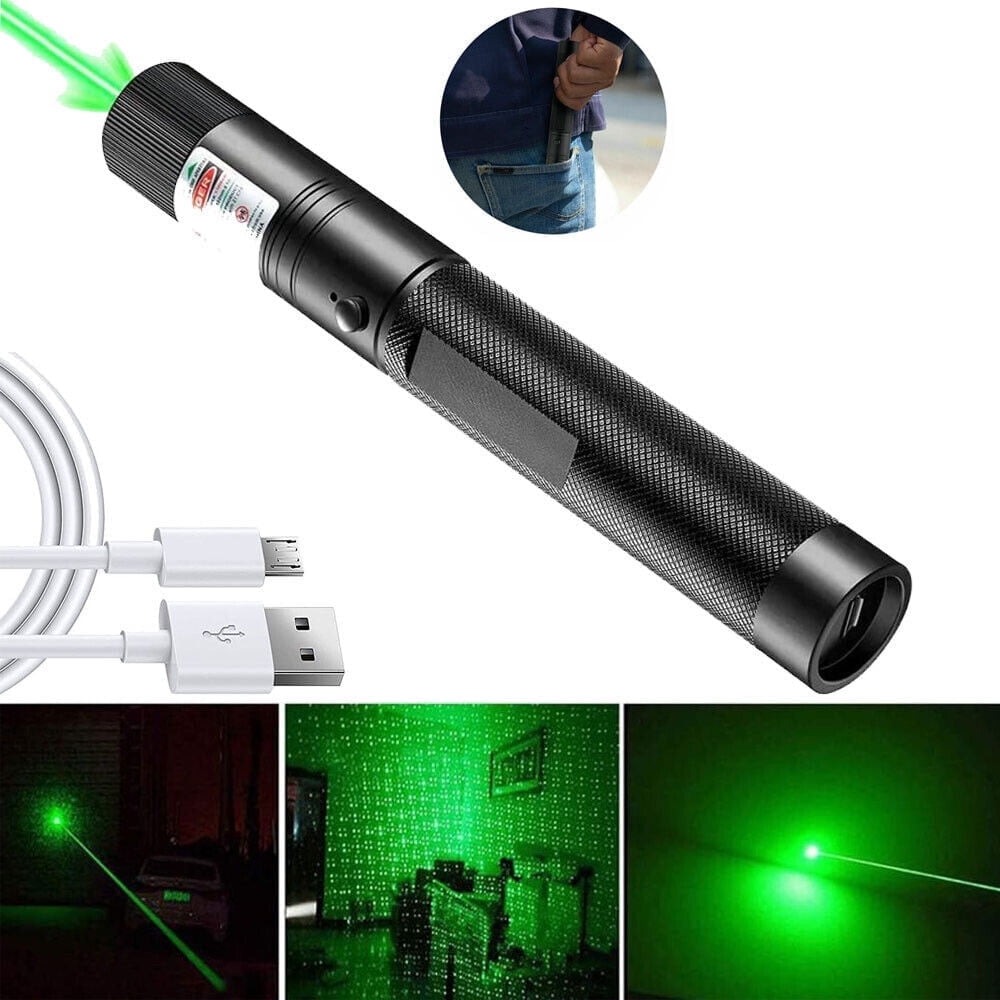 TASHHAR Laser Pointer Pen Green Long Range Visible Beam Light Zoom Focus Light for Cats Indoor Outdoor Hiking Camping Travel