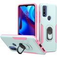 thumbnail image 1 of TASHHAR Moto G Play 2023 Case with Magnetic Ring Kickstand Military Grade Double Layer Drop Protection Rugged Detachable for Motorola G Play 2023/G Pure/G Power 2022 Phone - Teal Pink, 1 of 9