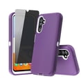 thumbnail image 1 of TASHHAR Moto G Play 2024 Case with Privacy Screen Protector Military Grade Heavy Duty Protection 3 in 1 Shockproof Armor Rugged Durable Detachable for Motorola G Play 2024 Phone - Purple+White, 1 of 7