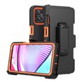 thumbnail image 1 of TASHHAR Moto G Power 5G 2023 Case with Belt Clip Holster Military Grade Heavy Duty 3 in 1 Shockproof Armor Rugged Durable for Motorola G Power 5G 2023 Phone - Black+Orange, 1 of 8