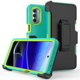 thumbnail image 1 of TASHHAR Moto G Stylus 5G 2022 Case with Belt Clip Holster Military Grade Heavy Duty Protection 3 in 1 Shockproof Armor Rugged Durable Detachable for Motorola Moto G Stylus 5G 2022 Phone - Green+Yellow, 1 of 7