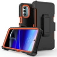 thumbnail image 1 of TASHHAR Moto G Stylus 5G 2022 Case with Belt Clip Holster Military Grade Heavy Duty Protection 3 in 1 Shockproof Armor Rugged Durable Detachable for Motorola Moto G Stylus 5G 2022 Phone - Black+Orange, 1 of 8