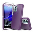 thumbnail image 1 of TASHHAR Moto G Stylus 5G 2022 Case with Screen Protector Military Grade Heavy Duty Protection 3 in 1 Shockproof Armor Rugged Durable Detachable for Motorola Moto G Stylus 5G 2022 Phone - Purple+White, 1 of 6