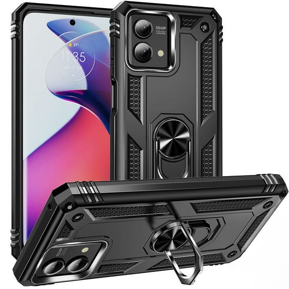 TASHHAR Moto G Stylus 5G 2023 Case with Magnetic Ring Kickstand Military Grade Full Body Double Layer Durable Detachable for Motorola G Stylus 5G 2023 Phone - Black